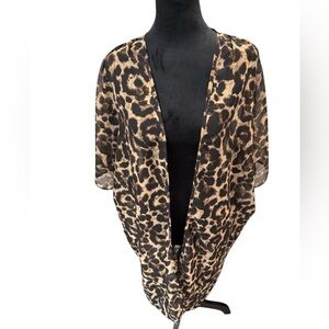 Live‎ 4 Truth Cheetah Print Polyester Long Kimono